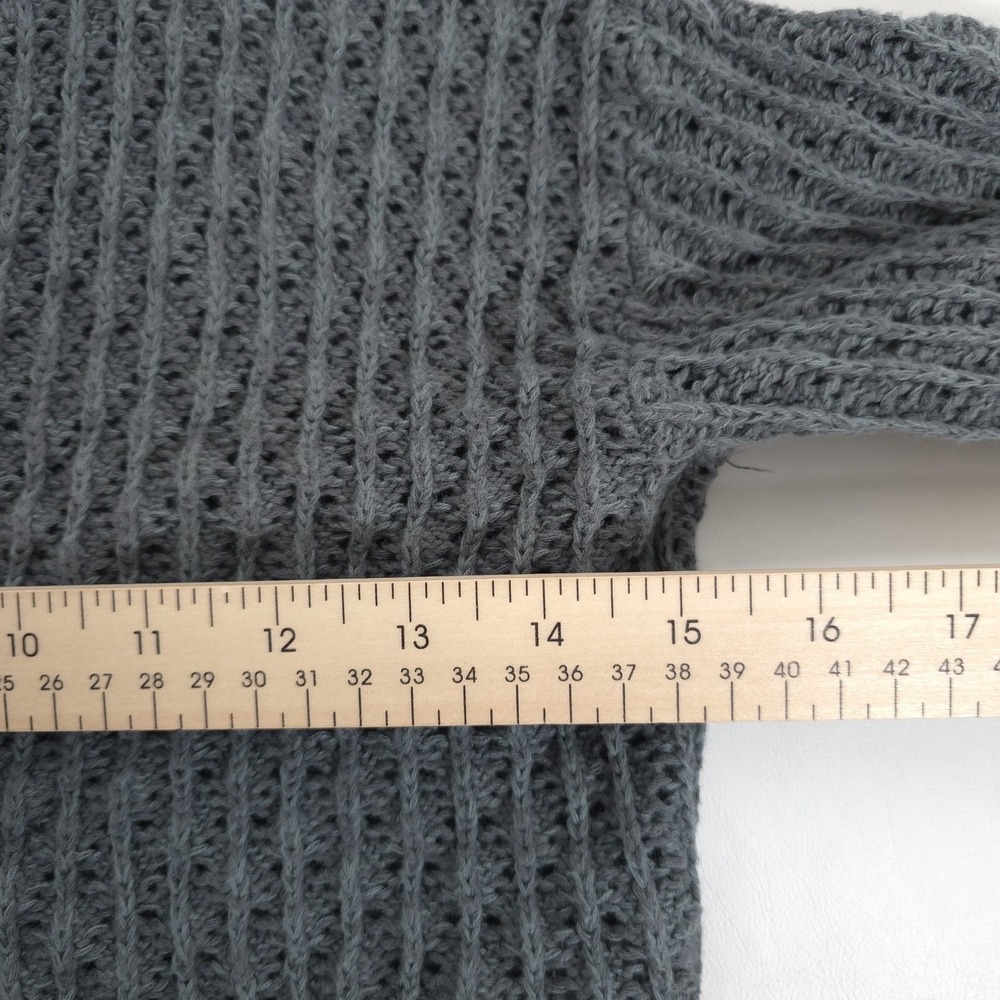 RYLEE + CRU Kids Girls Knit Cardigan Gray Button 100% Cotton Cozy Size 6-7Y - Picture 5 of 10